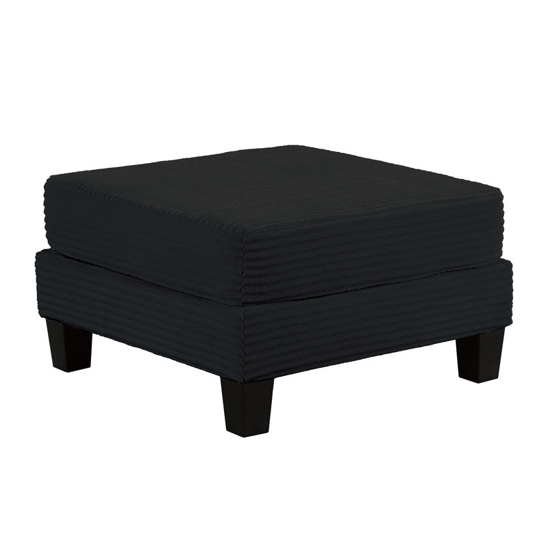 Repose-pieds avec rangement Amelia, Noir