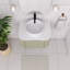 Meuble-lavabo simple mural 24 po avec comptoir en marbre artificiel et vasque en céramique-336912645