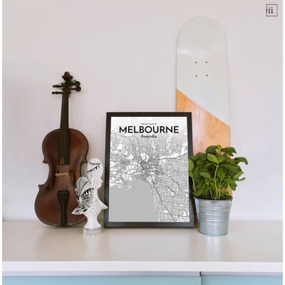 Melbourne City Map - No Frame Print