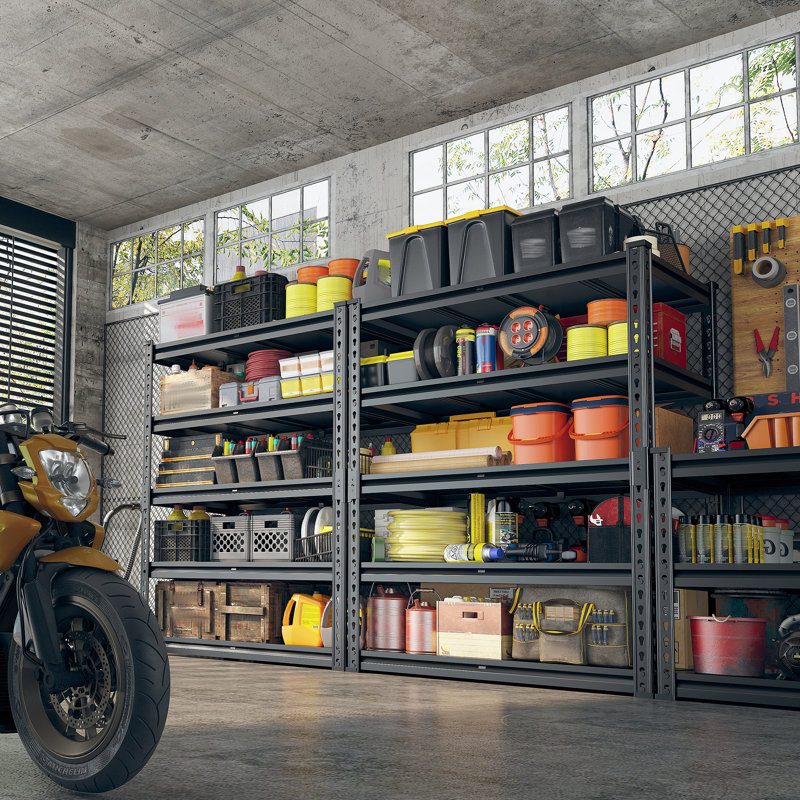 Lynnise Garage Shelving Unit with a Capacity of 3000 lbs Large Heavy-Duty Storage Adjustable Shelves