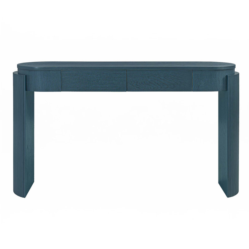 Console Table With Fluted Design, Navy