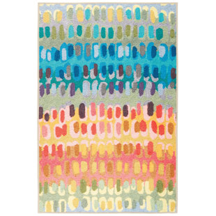 Paint Chip Multi Machine Washable Rug