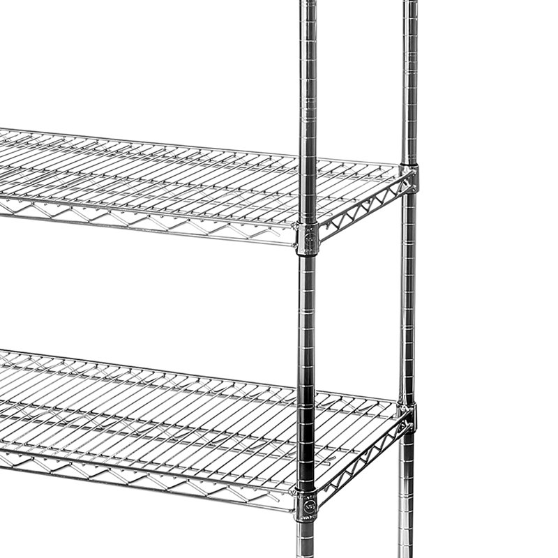 UltraDurable 6-Tier Chrome Steel Wire Shelving with Wheels