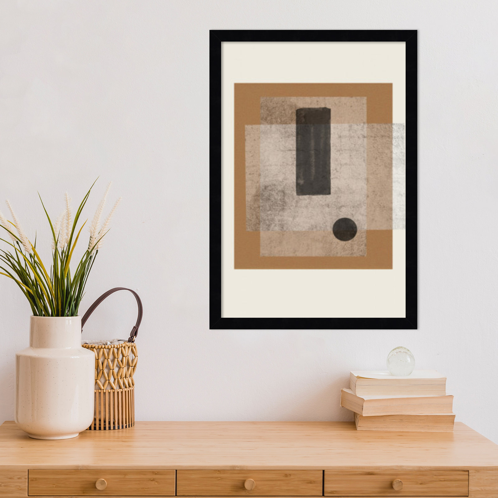 Riverwalk "Composition III" Print, 21" H x 15" W, Black