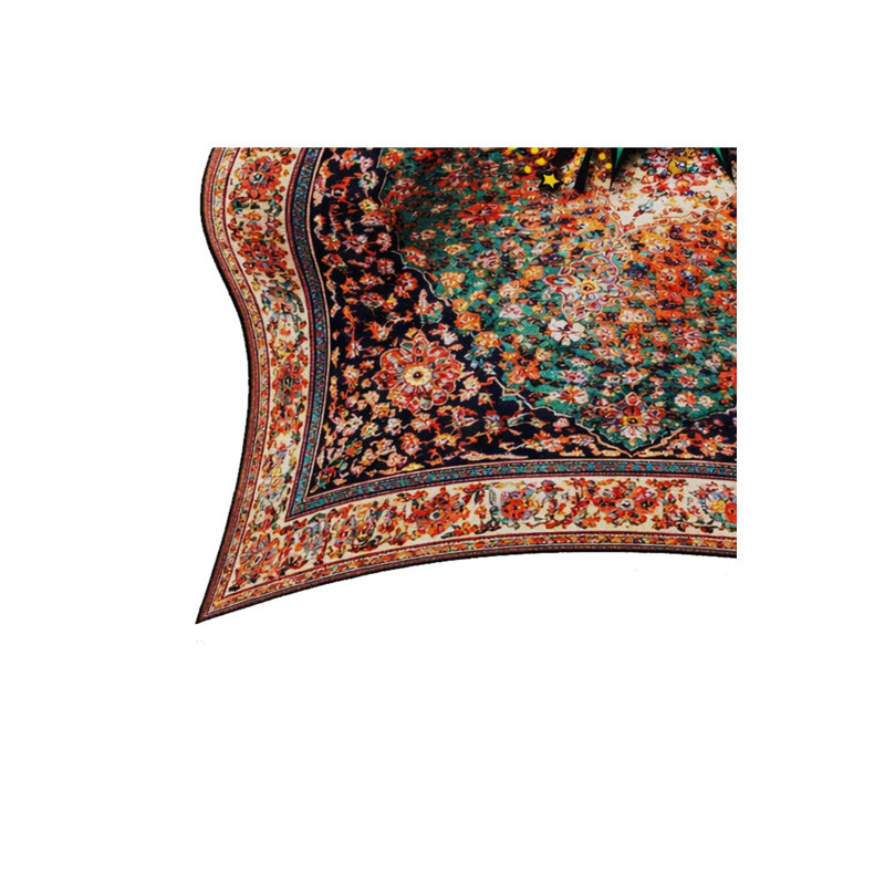 Tapis beige tissé traditionnel Mosso, 4'11" x 9'10"