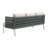 Bridgehampton 73.6'' Wide Rectangle Powder Coated Aluminum Patio Sofa with Cushions