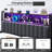 King Size Headboard, Adjustable Upholstered Headboard With 2 Tier Shelves And Pegboard With Charging Stations And LED Lights, Modern Bed Headboard With Storage Linen And Dark Gray-1072177769-1072177775