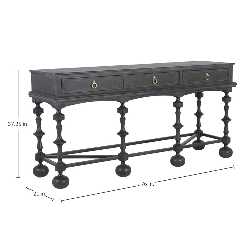 Arrington 76" Console Table, Cerused Ash