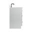Meuble-lavabo ovale simple de 60 pouces avec comptoir en quartz blanc de Carrare de 1,5 pouce d'épaisseur, finition grise.-1094127145-1104450418
