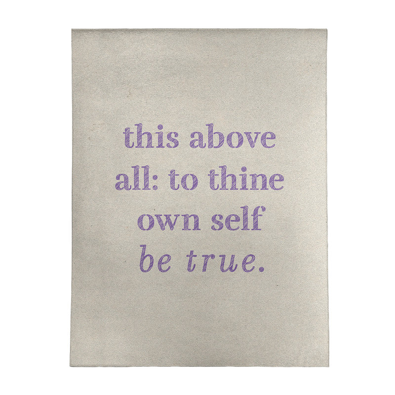 Tapis en poly-chenille à citation inspiration de shakespeare, Rectangle 5 pi x 7 pi