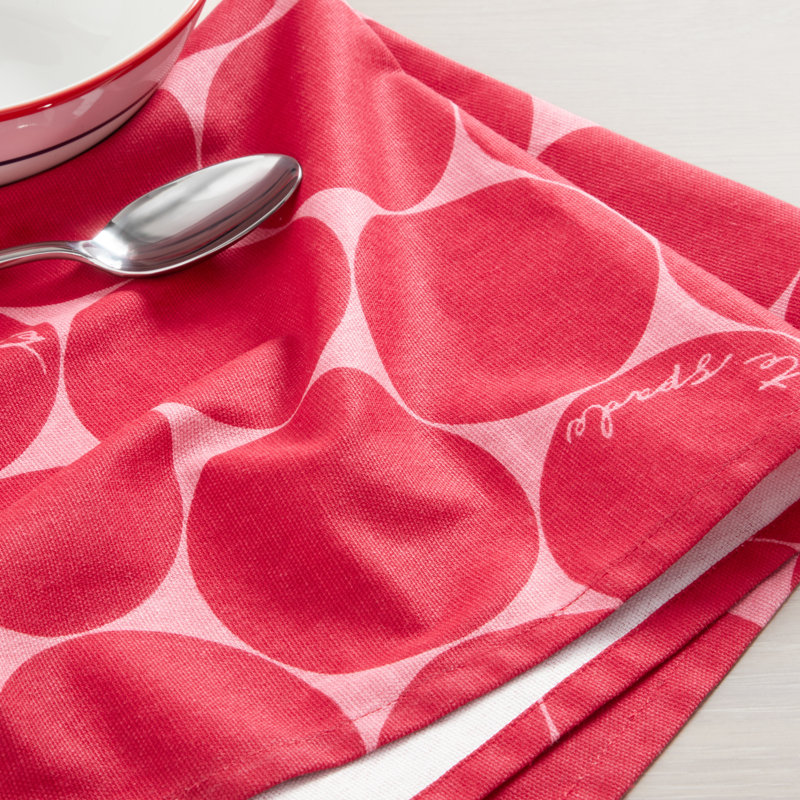 Loop And Dot 100% Cotton Square, Pink Blush
