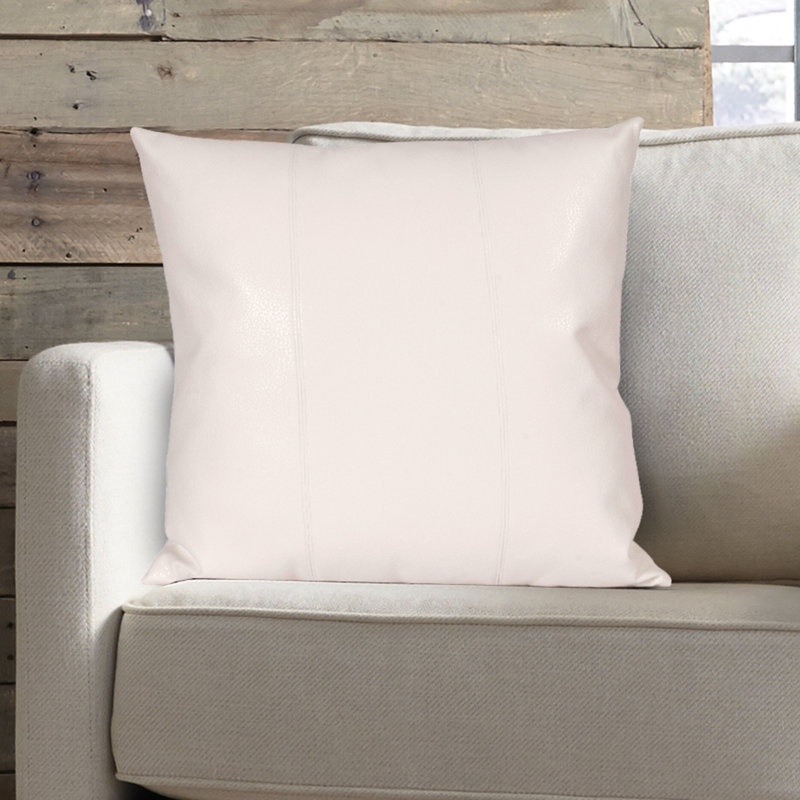 Decorative Reversible Throw Pillow, White, 24" x 24"