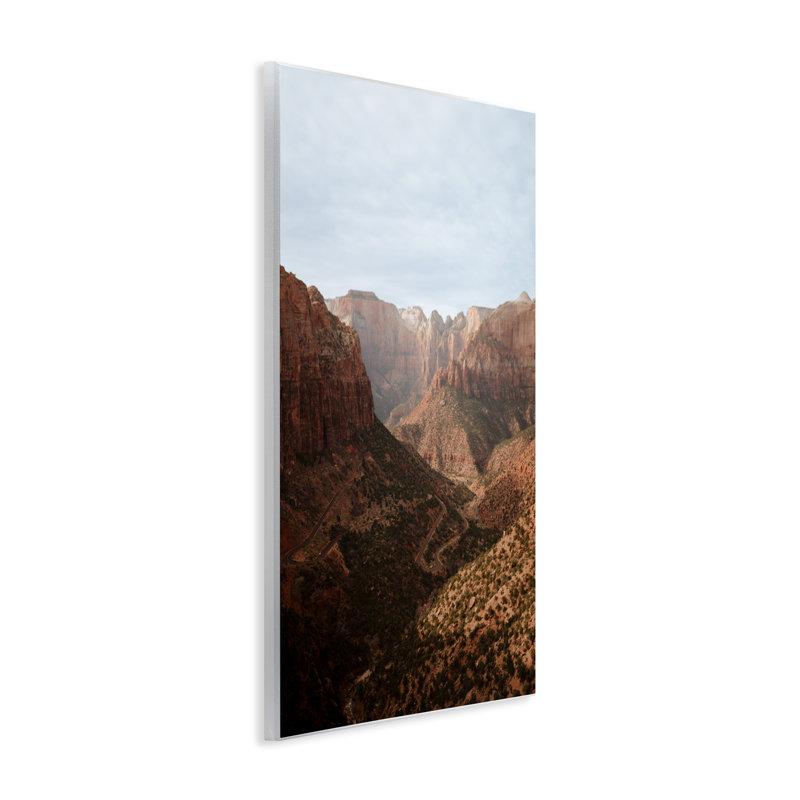 Plaque murale Vast Canyon Zion Park, design par Jade Sharp Photo, H 19 po x l 13 po