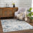 Liverii Abstract Design Modern Blue Area/Beige Rug-2008101393