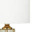 Gold Clear Base Glass Table Lamp with Drum Shade-798437282