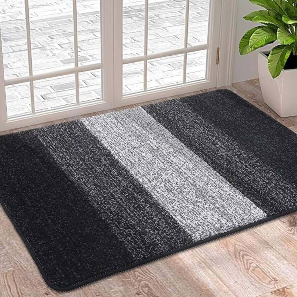 Door Mats Indoor, Machine Washable Soft Doormats, Dirt Trapper Super Absorbent Entrance Rug