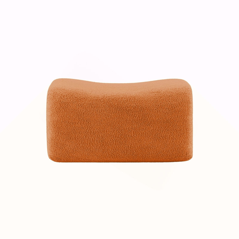 Repose-pieds en tissu orange