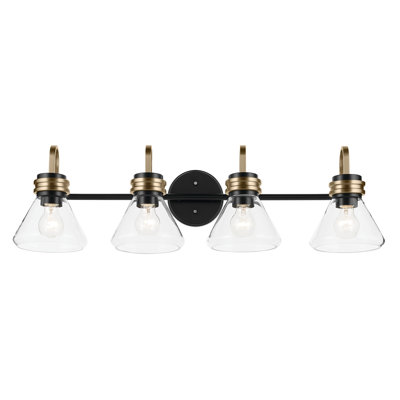 34" 4-Light Vanity Light with Clear Glass