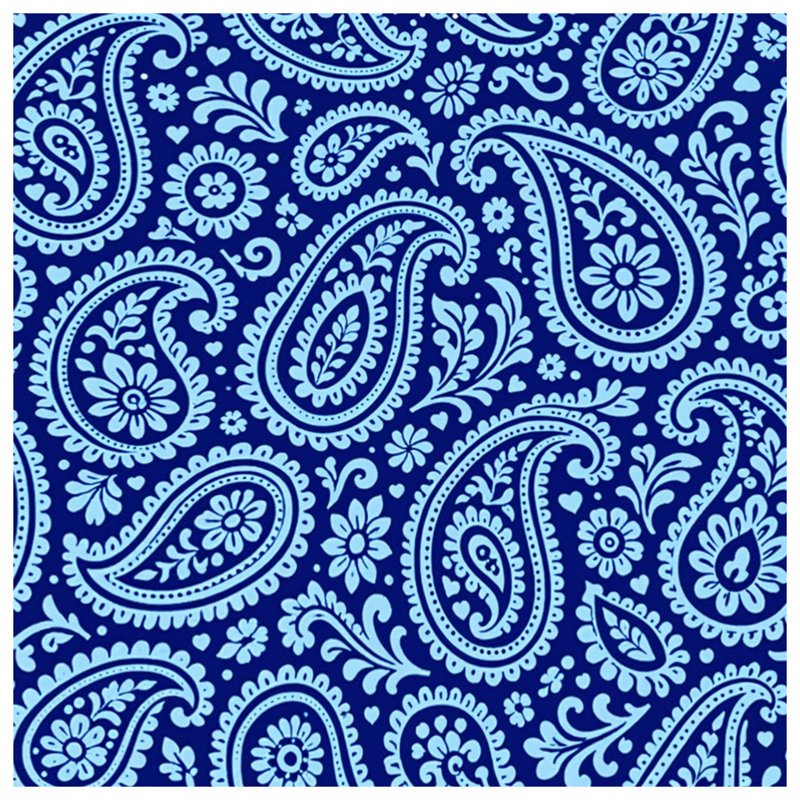 Housses de couette à motif cachemire bleu, King