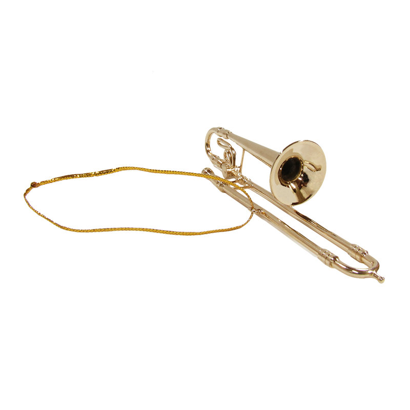 Ornement figurine trombone de musique à suspendre