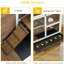 Cage en bois avec roulettes, bureau et table d'appoint
