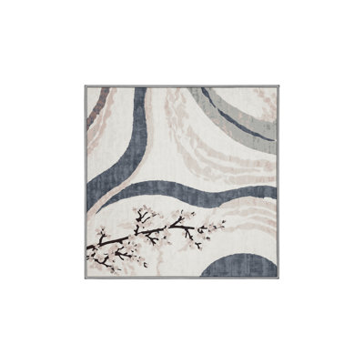 Tapis gris soyeux et moelleux