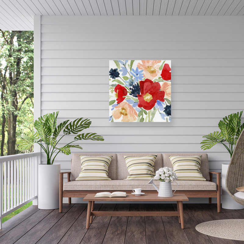 Toile d'extérieur Falco Emma Caroline «Indian Summer Bouquet II», H 35 po x l 35 po x P 1,5 po