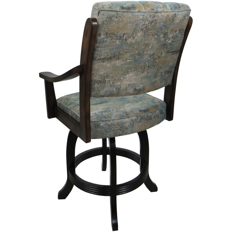 Counter 26" Solid Wood Swivel Bar Stool - Melina Base, Brun