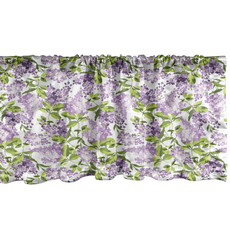 Ensemble de 2 cantonnières mauves Ambesonne - vert lilas, L 54 po x L 18 po