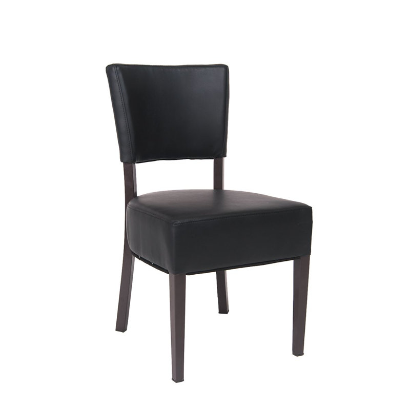 Upholstered Side Chair in Black