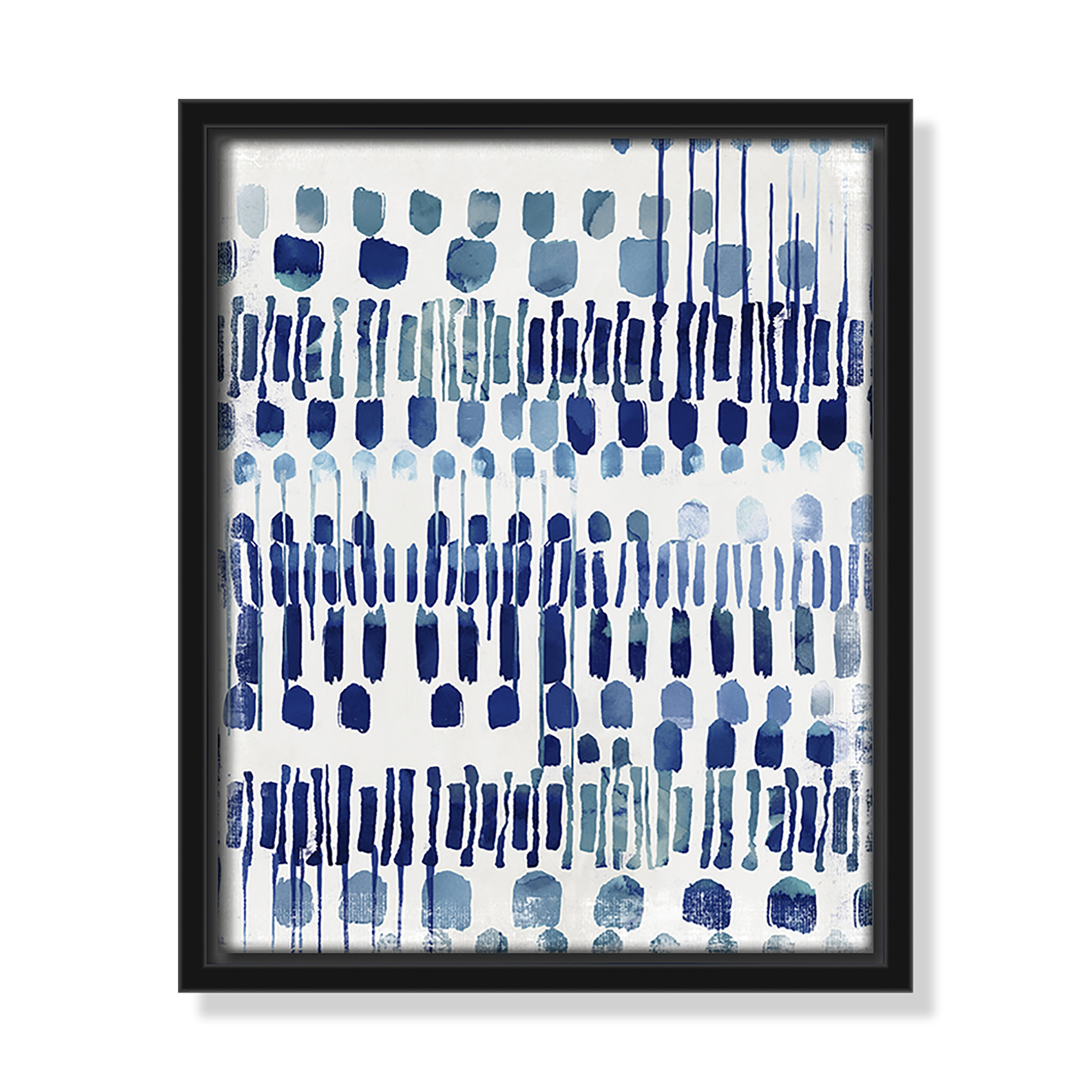 Continuously I - Painting Print, Black Framed Canvas, No Matte, 11.5" H x 9.5" W x 2" D