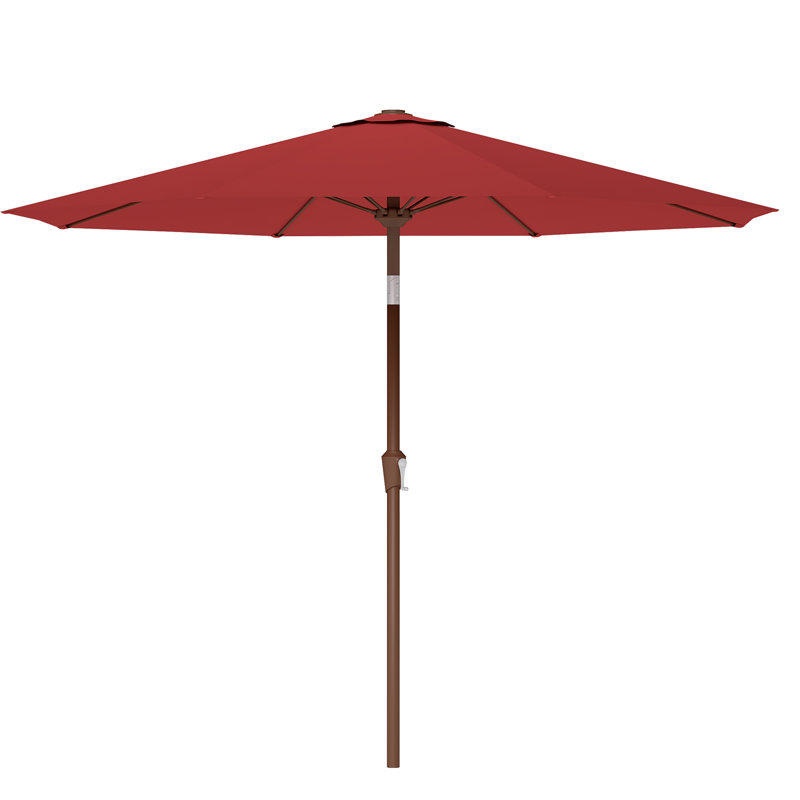  Parasol de marché avec manivelle, Rouge