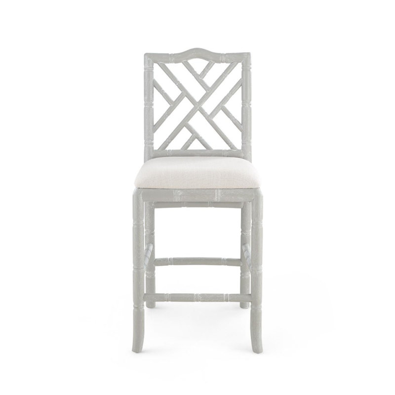 Hampton Upholstered Stool, Gray