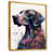Toile avec cadre flottant or