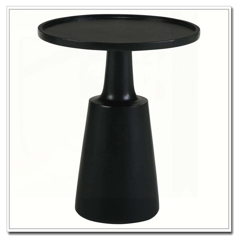 Table d'appoint piédestal noir