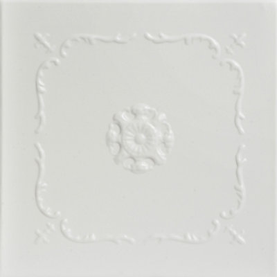 Tuile de plafond en polystyrène collé 1,6 pi x 1,6 pi Bourbon Street