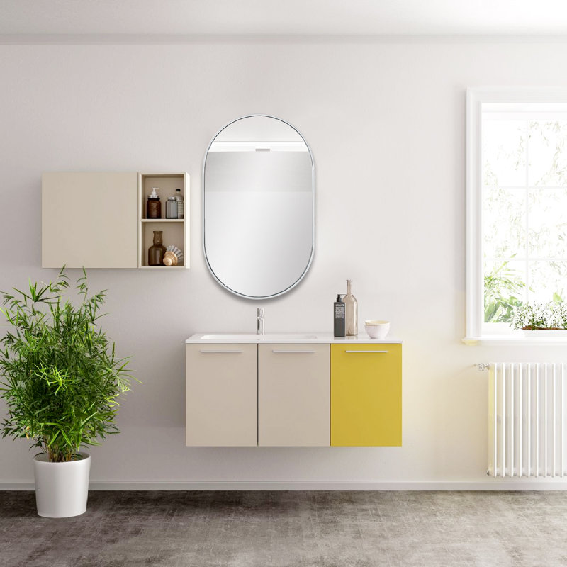 Miroir Chaya, H 36 po x l 22 po, Nickel