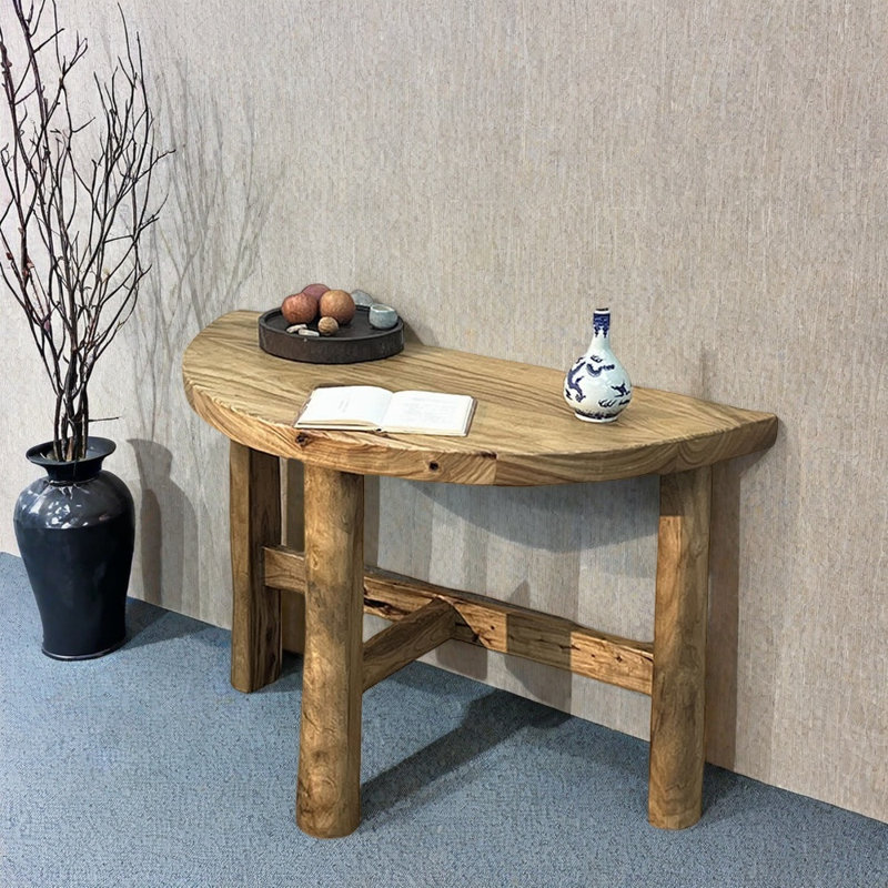Console rétro en bois massif
