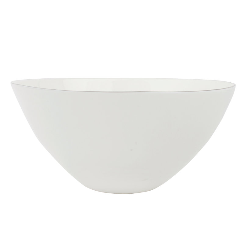 Abbesses Rice Bowl Set, White/Platinum