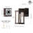 Classic 11.1'' H 1-Light Outdoor Wall Sconce with Built-in GFCI Outlet, Oil Rubbed Bronze Rectangular Metal Frame with Clear Glass Shade, Weatherproof-1153121463-1153121461