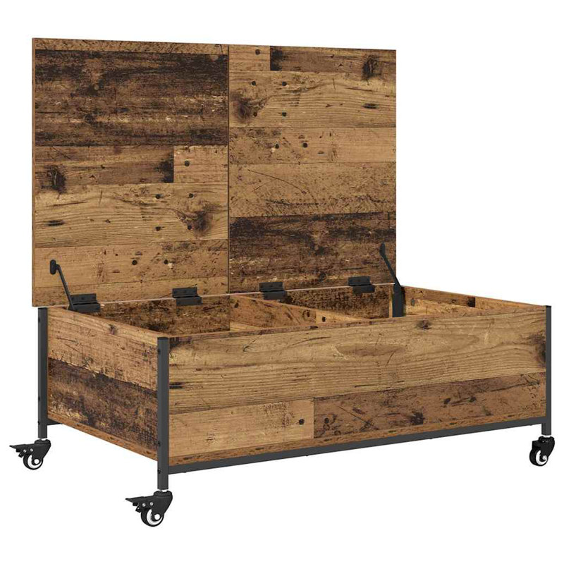 Coffee Table with Storage, Old Wood