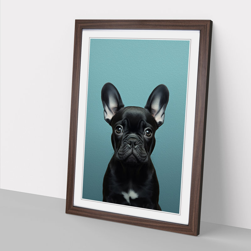 Single Picture Frame Print on Wood, Walnut Framed, 46cm H x 34cm W