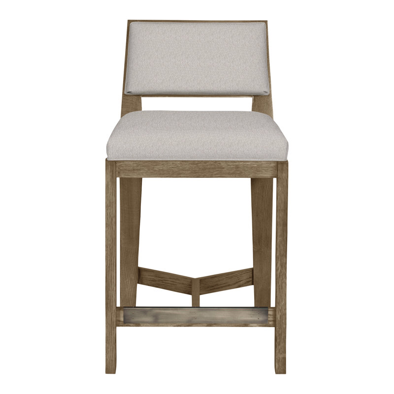 Scoville By Thom Filicia Upholstered Counter Stool with Solid Wood Frame, Hampton, Navada granit