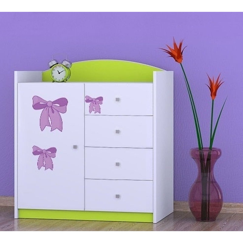 Neuman Kids 4 - Drawer Combo Dresser, Green