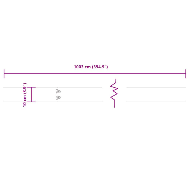 10 cm H x 103 cm W Lawn Edging Fencing with 10 Panel(s) Included, 10 x 103 cm, Weathering Steel, 10