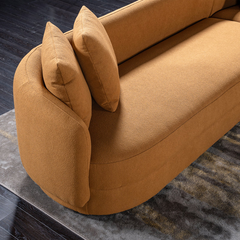 Canapé modulaire 3 pièces Ahitana, Boucle de cognac