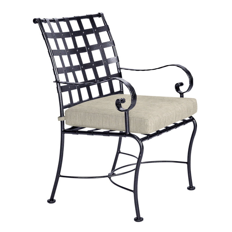 Classico Outdoor Dining Armchair, Graphite, Cast Lagoon