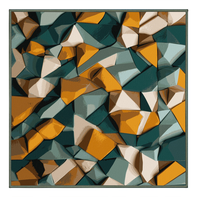 Digital Dunescape Rug, Square 4'
