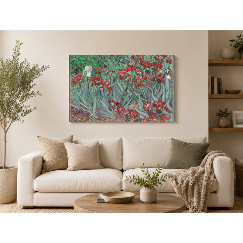 Iris (1889) - Paysage, art mural sur toile, 14" W x 11" H