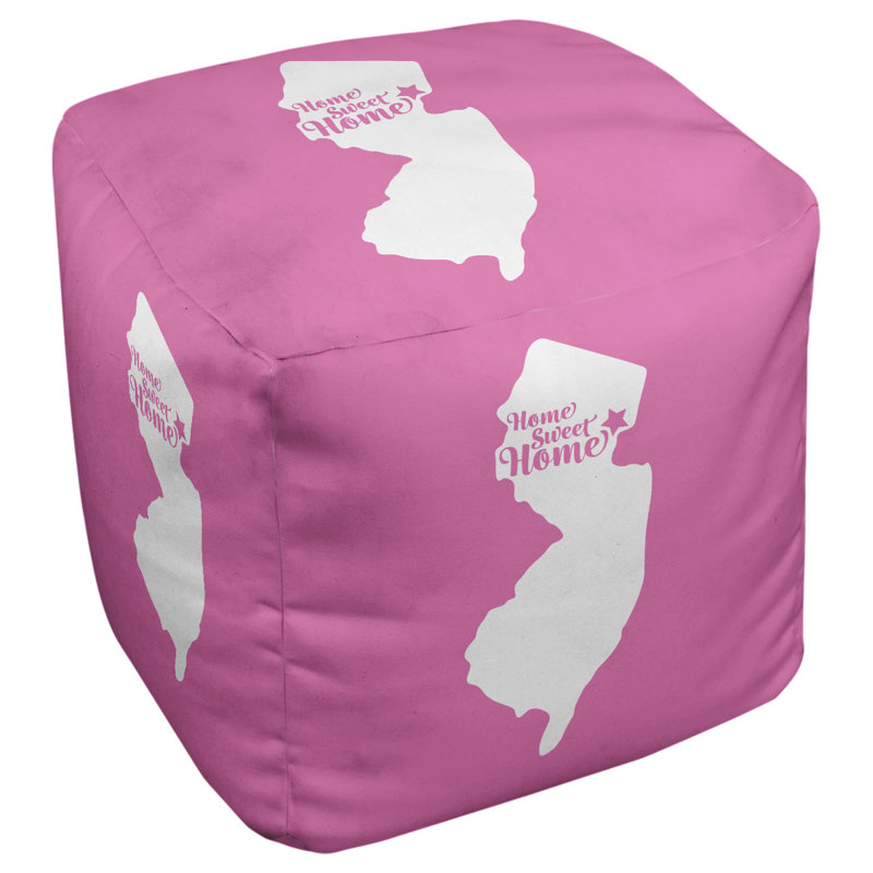 Upholstered Ottoman, Pink
